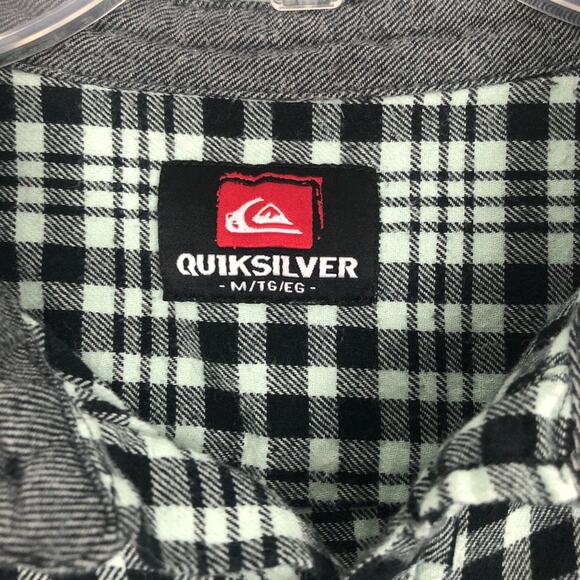 Quick Silver Men's Plaid Button Down Shirt Size Medium - Picture 2 of 9